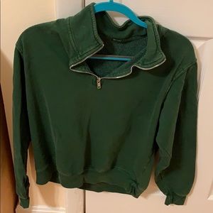forest green crew neck sweater